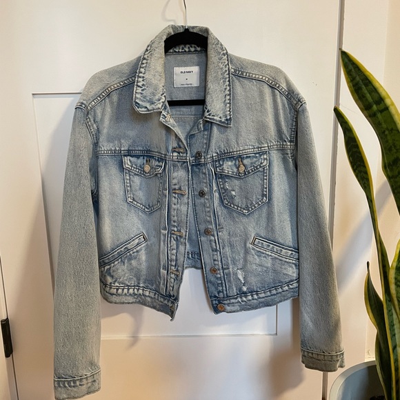Old Navy cropped Jean jacket - Picture 2 of 5